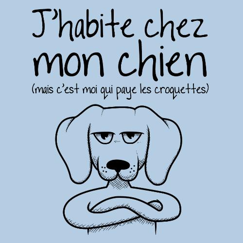 t-shirt J&rsquo;habite chez mon chien