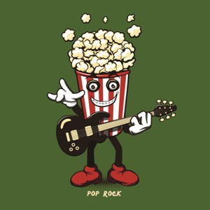 dessin t-shirt Pop corn rock geek original dessin t-shirt Pop corn rock geek original