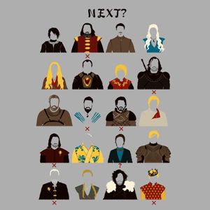dessin t-shirt Les personnages morts de Game of Thrones geek original dessin t-shirt Les personnages morts de Game of Thrones geek original