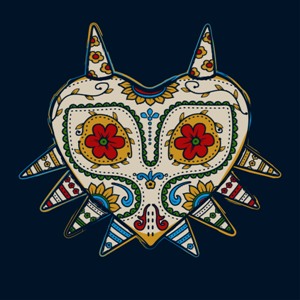 dessin t-shirt Majora’s masque flowers geek original dessin t-shirt Majora’s masque flowers geek original