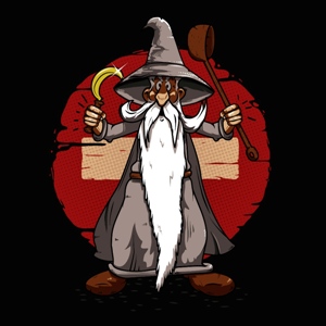 dessin t-shirt Gandalf mixé avec Panoramix geek original dessin t-shirt Gandalf mixé avec Panoramix geek original