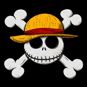 dessin t-shirt Jack Skellington & Luffy D. Monkey geek original dessin t-shirt Jack Skellington & Luffy D. Monkey geek original