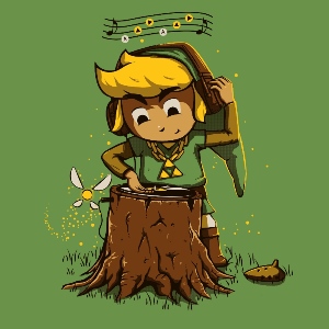 dessin t-shirt DJ Zelda geek original dessin t-shirt DJ Zelda geek original