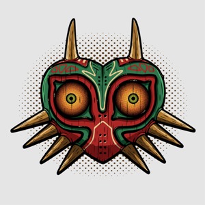 dessin t-shirt Majora’s Mask en bois geek original dessin t-shirt Majora’s Mask en bois geek original