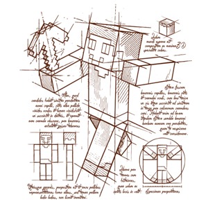 dessin t-shirt Minecraft plan geek original dessin t-shirt Minecraft plan geek original