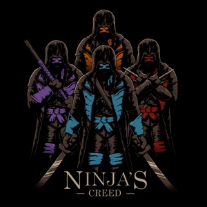 dessin t-shirt Assassin’s Creed & Tortue Ninja geek original dessin t-shirt Assassin’s Creed & Tortue Ninja geek original