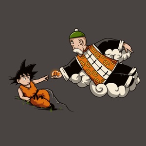dessin t-shirt Grandpa Songoku geek original dessin t-shirt Grandpa Songoku geek original