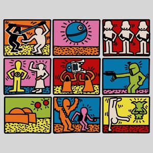 dessin t-shirt Parodie Keith Haring geek original dessin t-shirt Parodie Keith Haring geek original