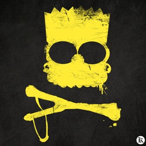 dessin t-shirt Bart Simpsons Pochoir geek original dessin t-shirt Bart Simpsons Pochoir geek original