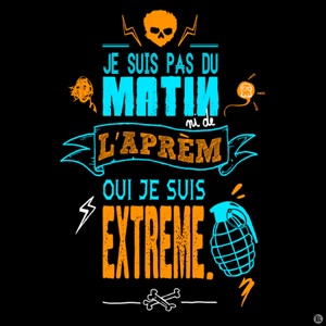 dessin t-shirt Je ne suis pas du matin geek original dessin t-shirt Je ne suis pas du matin geek original