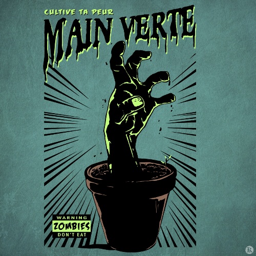 dessin t-shirt Avoir la main verte geek original dessin t-shirt Avoir la main verte geek original