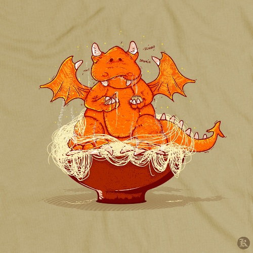 dessin t-shirt Petit dragon geek original dessin t-shirt Petit dragon geek original