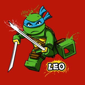 dessin t-shirt Leonardo Lego geek original dessin t-shirt Leonardo Lego geek original