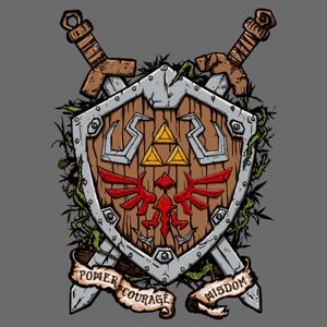 dessin t-shirt Bouclier de Link geek original dessin t-shirt Bouclier de Link geek original