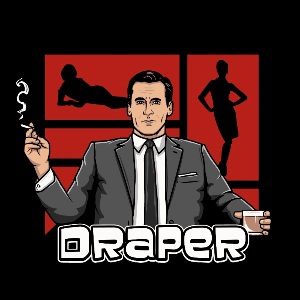 dessin t-shirt Don Draper geek original dessin t-shirt Don Draper geek original