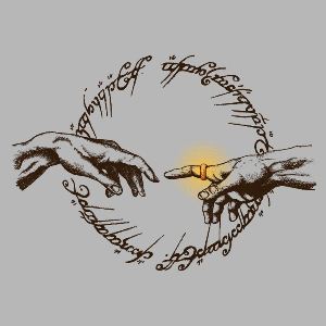 dessin t-shirt L’anneau de Tolkien geek original dessin t-shirt L’anneau de Tolkien geek original