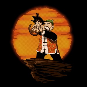 dessin t-shirt Grand père Songoku geek original dessin t-shirt Grand père Songoku geek original