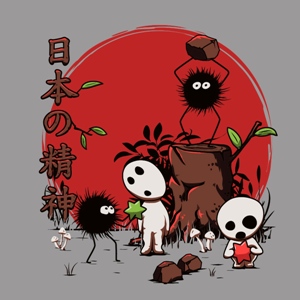 dessin t-shirt Susuwataris et les Kodamas geek original dessin t-shirt Susuwataris et les Kodamas geek original