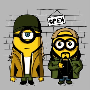 dessin t-shirt Silent Bob Minion geek original dessin t-shirt Silent Bob Minion geek original