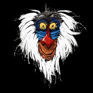 dessin t-shirt Singe et Roi Lion geek original dessin t-shirt Singe et Roi Lion geek original