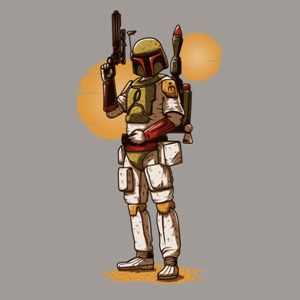 dessin t-shirt Boba Fett geek original dessin t-shirt Boba Fett geek original