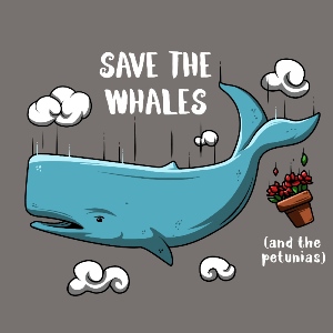 dessin t-shirt Sauvez les baleines geek original dessin t-shirt Sauvez les baleines geek original