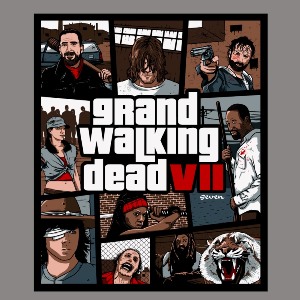 dessin t-shirt Grand Walking Dead 7 geek original dessin t-shirt Grand Walking Dead 7 geek original