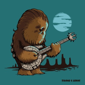 dessin t-shirt Chewbacca blues geek original dessin t-shirt Chewbacca blues geek original