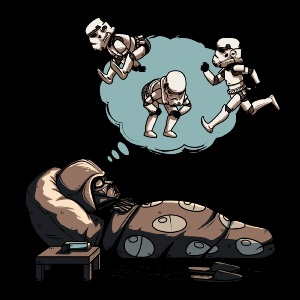 dessin t-shirt Dark Vador sommeil geek original dessin t-shirt Dark Vador sommeil geek original