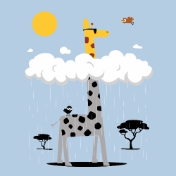 t-shirt L&rsquo;effet girafe